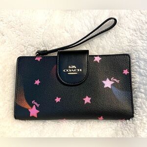 *NWT* COACH Disco Star Wristlet ~ Special Edition - Black - Tech Wallet w/Snap